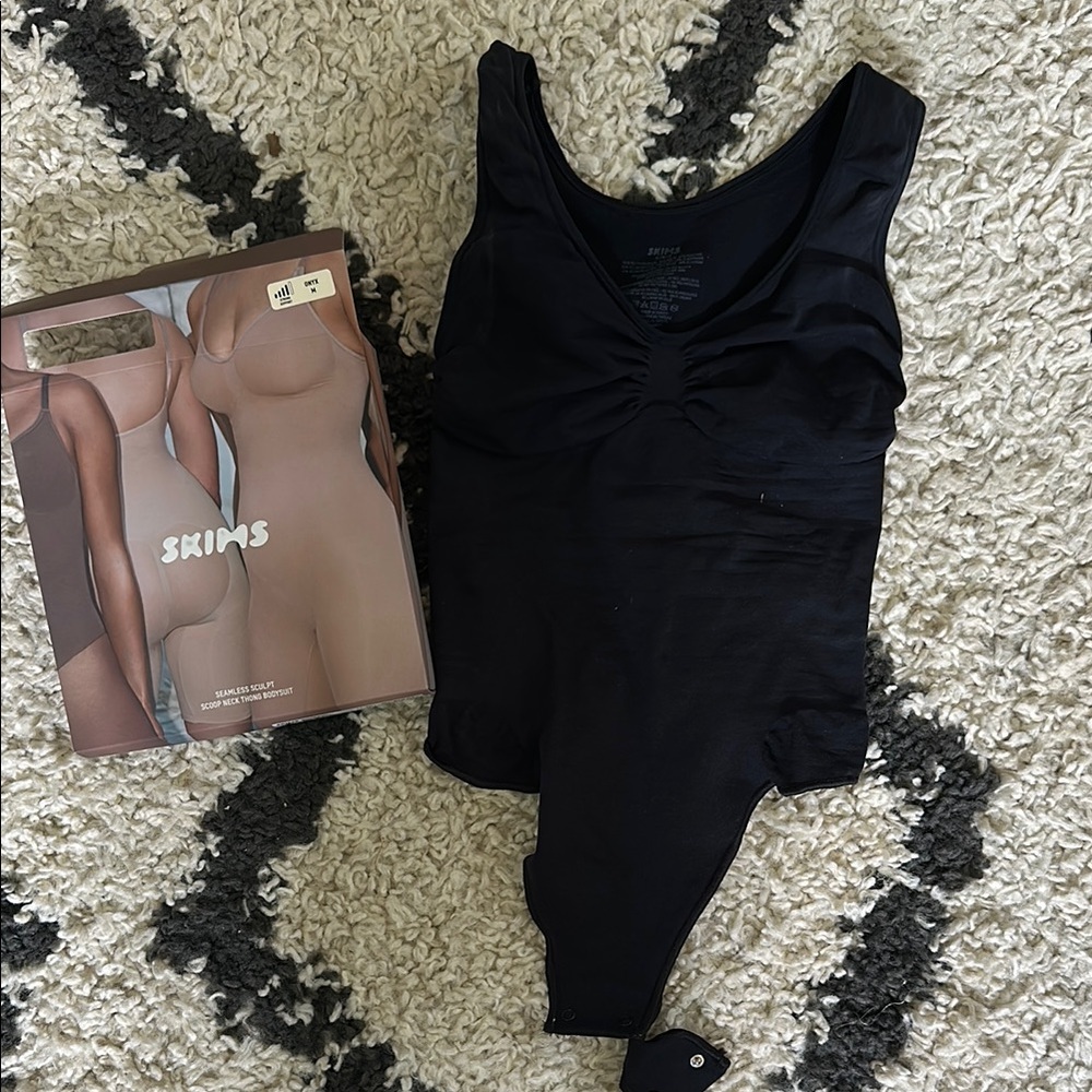 SKIMS Sleek Black Bodysuit